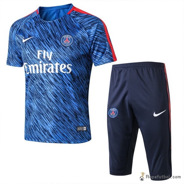 Camiseta Entrenamiento Paris Saint Germain Conjunto Completo 2017/18 Azul Rojo